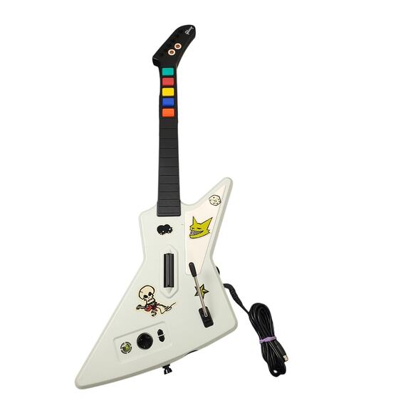Guitar Hero X-Plorer Controller for Xbox 360 Red Octane 95157 White Tested Works - Picture 1 of 16